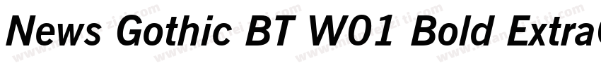 News Gothic BT W01 Bold ExtraCn字体转换